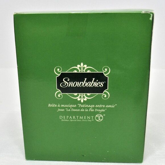 Music Box Snowbabies Skating with Friends Plays Dance of the Sugarplum Fairies - Picture 9 of 10